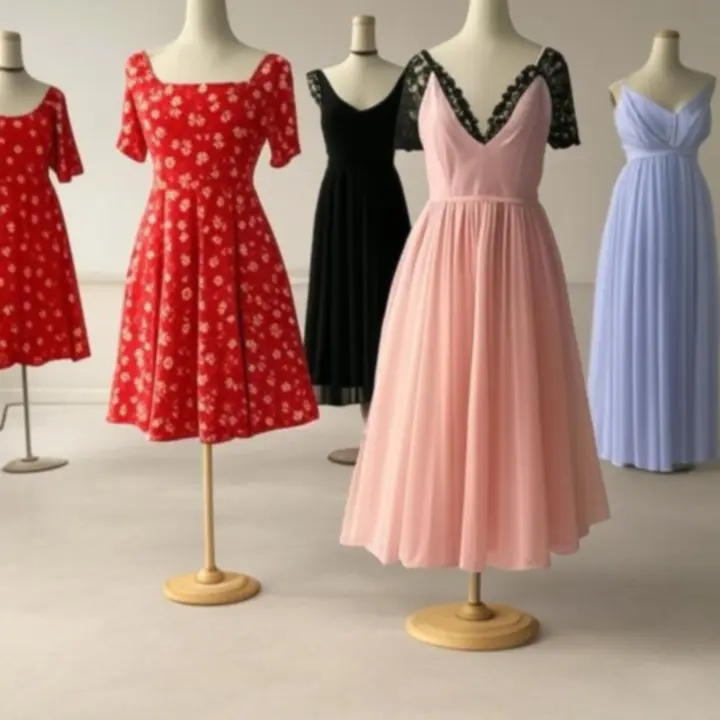 Zestaw stylizacji z sukienkami z oferty Cloth Purchase