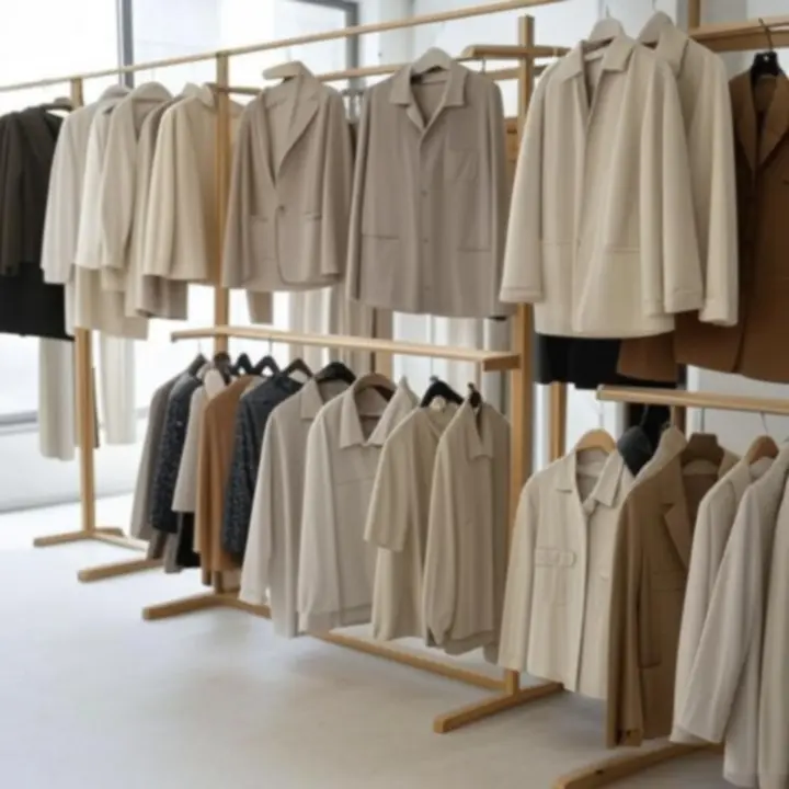 Ekskluzywna kolekcja ubrań Cloth Purchase w nowoczesnej aranżacji