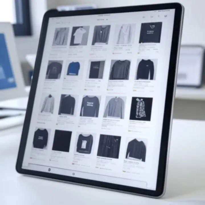 Nowoczesna lista produktów z modnymi ubraniami